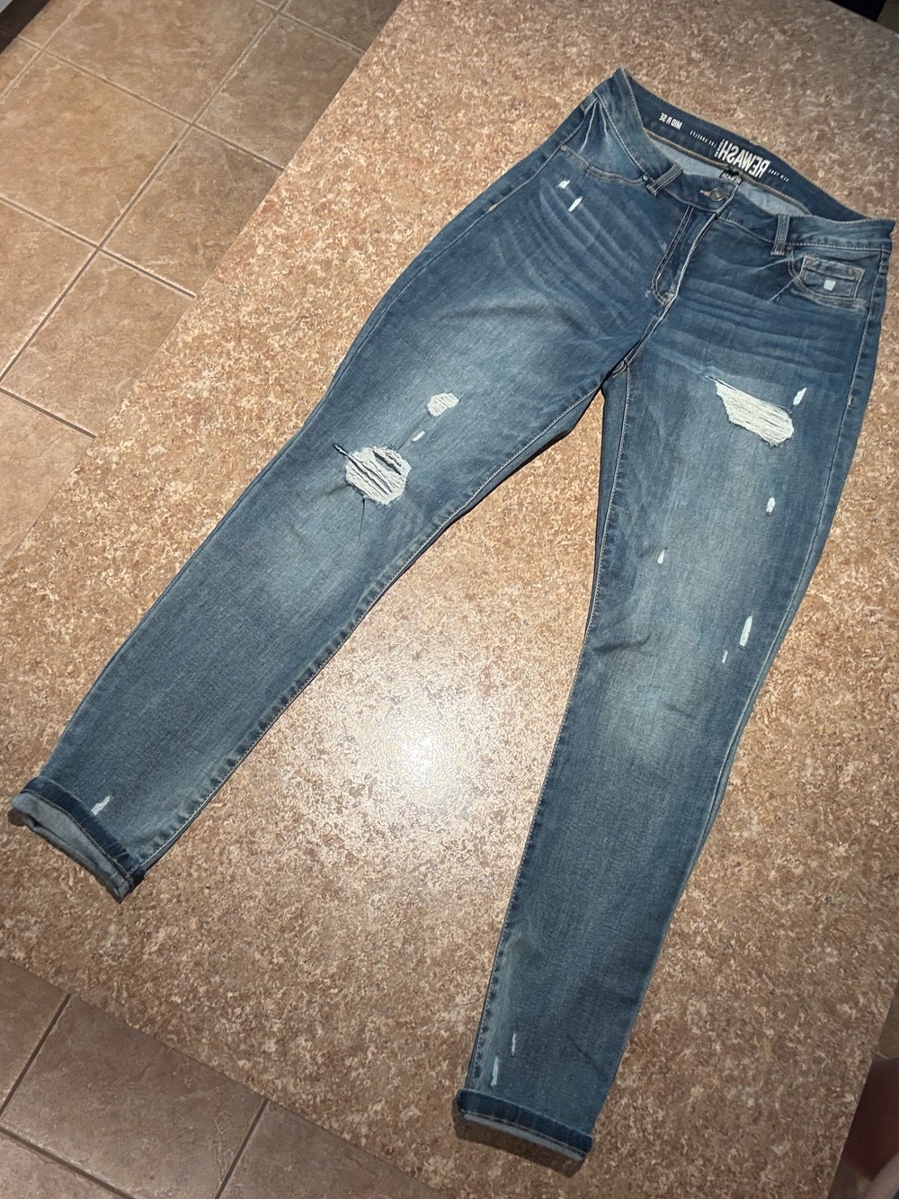 Rewash Distressed Women's Stretchy Skinny Jeans